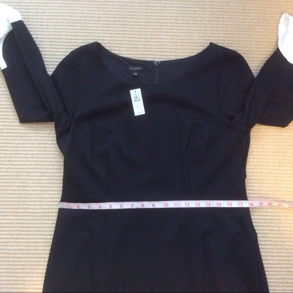 Talbots Black Sheath Dress - Size 12 - Picture 6 of 13